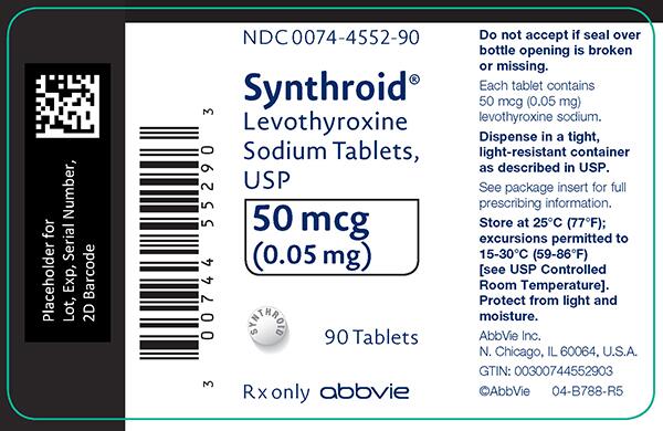 Synthroid .75 mg